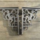 PAIR OF ANTIQUE STYLE CHERUB CAST IRON SHELF BRACKETS CISTERN BRACKET SHELVING