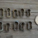 A COLLECTION OF 10 ORIGINAL ANTIQUE FURNITURE ESCUTCHEONS KEYHOLES LOCK BC11
