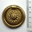 Vintage brass round furniture handle drawer ring pull P5