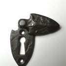 BEATEN STYLE CAST IRON GOTHIC SHIELD DOOR KEYHOLE ESCUTCHEON PLATE CR3