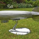 Vintage style polished metal Zeppelin model airship desk ornament