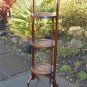 Original solid oak antique 1930's folding cakestand cake stand what not rack