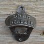 Vintage cast iron DRINK REAL ALE wall mounted bottle opener cap remover AL63