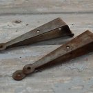 A PAIR OF VINTAGE STYLE CRANKED BOX TRUNK HINGES CHEST COFFER HINGE PINE LID