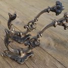 Pair of superb large cast iron serpent coat hook wall hanging hook coathook AL68