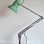 ORIGINAL 1930's HERBERT TERRY ANGLEPOISE LIGHT GREEN CRINKLE PERFORATED SHADE