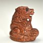 BEAUTIFUL HAND CARVED WOODEN OJIME BEAD MYSTICAL MOUNTAIN DRAGON NS6