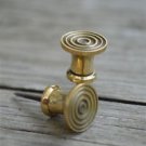Pair of quality small solid brass Georgian bullseye knob tea caddy lid 2012