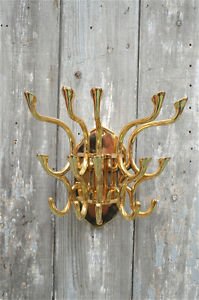 Superb large brass ocean liner swivel multiple coathook rack coat hook cabin MH2