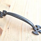 GOTHIC FLEUR DE LYS END CAST IRON DOOR HANDLE DRAWER PULL WH35