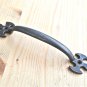 GOTHIC FLEUR DE LYS END CAST IRON DOOR HANDLE DRAWER PULL WH35