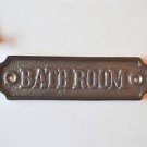 Antique style cast iron bathroom door sign plaque c/w screws GW2