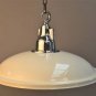 FANTASTIC LARGE UFO CEILING LIGHT CREAM WITH POLISHED ALUMINIUM LAMP RETRO SHB22