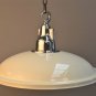 FANTASTIC LARGE UFO CEILING LIGHT CREAM WITH POLISHED ALUMINIUM LAMP RETRO SHB22