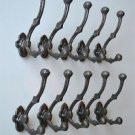 10 small Victorian design double coathook cast iron hanging coat hook ALR8