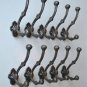 10 small Victorian design double coathook cast iron hanging coat hook ALR8