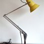 ORIGINAL 1930's HERBERT TERRY ANGLEPOISE LIGHT YELLOW CRINKLE PERFORATED SHADE