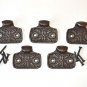 Set of 5 Victorian style cast iron sash window pull handle lifter c/w screws GW1