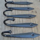 SET OF 5 6 INCH BLACK IRON ANCIENT ENGLISH DESIGN COAT HOOKS HANGER HOOK OB3