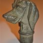 Superb replica antique bronze Setter dog walking cane handle stick knob AM3