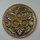 Beautiful Arts & Crafts brass ormolu roundel mount mirror furniture emblem SMB4