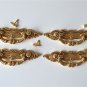 4 Victorian brass folliage drawer handle draw pull desk chest cabinet 2027