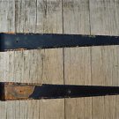 A PAIR OF LARGE WROUGHT IRON GATE T HINGES DOOR HINGE RUSTIC ANTIQUE STYLE 3