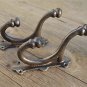 Pair large cast iron industrial factory coat hook wall hanging coathooks AL49