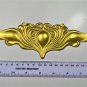 Original Art Nouveau pressed brass furniture mount mirror cartouche emblem H12