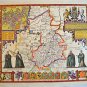 LOVELY VINTAGE REPLICA JOHN SPEED MAP OF CAMBRIDGESHIRE CIRCA.1610 CAMBRIDGE