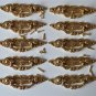 10 Victorian brass folliage drawer handle draw pull desk chest cabinet 2027