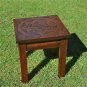 A lovely antique marriage stool hand carved oak 1946 folk art handmade