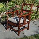 Original Arts and Crafts childs oak reclining chair adjustable recliner c.1910