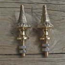 A pair of superb quality antique brass furniture or clock finials Z7