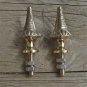 A pair of superb quality antique brass furniture or clock finials Z7