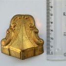 Original antique pressed brass furniture mount mirror cartouche emblem T11