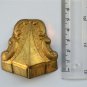 Original antique pressed brass furniture mount mirror cartouche emblem T11