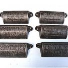 SET OF 6 ANTIQUE STYLE CAST IRON HANDLE OLD PRINTING SHOP PORTOBELLO RD LONDON