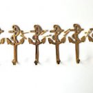 Set of 6 solid brass antique style nautical ships anchor coathook wall hook 2017