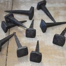 Set of 10 handmade square head wrought iron nails door stud hanger IN4