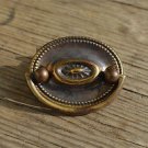 Vintage brass cabinet furniture plate handle Regency style pull W100