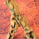 BEAUTIFUL LARGE HARDWOOD FISH CARVING SCENE BB12