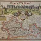 OLD COPY OF JOHN SPEED MAP OF BERKSHIRE WINDSOR CASTLE 1610