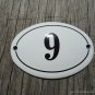 SMALL ANTIQUE STYLE ENAMEL DOOR NUMBER 9 SIGN PLAQUE HOUSE NUMBER FURNITURESIGN