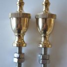 A pair of superb quality antique brass furniture or clock finials 2009