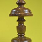 A superb 6 1/2 inch antique hardwood turned finial furniture clock mirror F7
