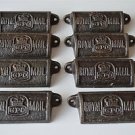 8 vintage cast iron Royal Mail GPO drawer pull handles chest post office GPO