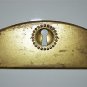 Original antique pressed brass escutcheon plate keyhole chest furniture KP15