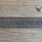 LARGE VINTAGE STYLE CAST IRON MANAGEMENT SIGN DOOR PLAQUE WALL SIGN LP2