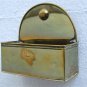 Antique brass wall hanging container spill pot wall pocket splints tapers SP2